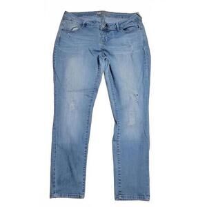 Old Navy The Rockstar Skinny Jeans Womens 18 Regular Light Wash Blue Distressed